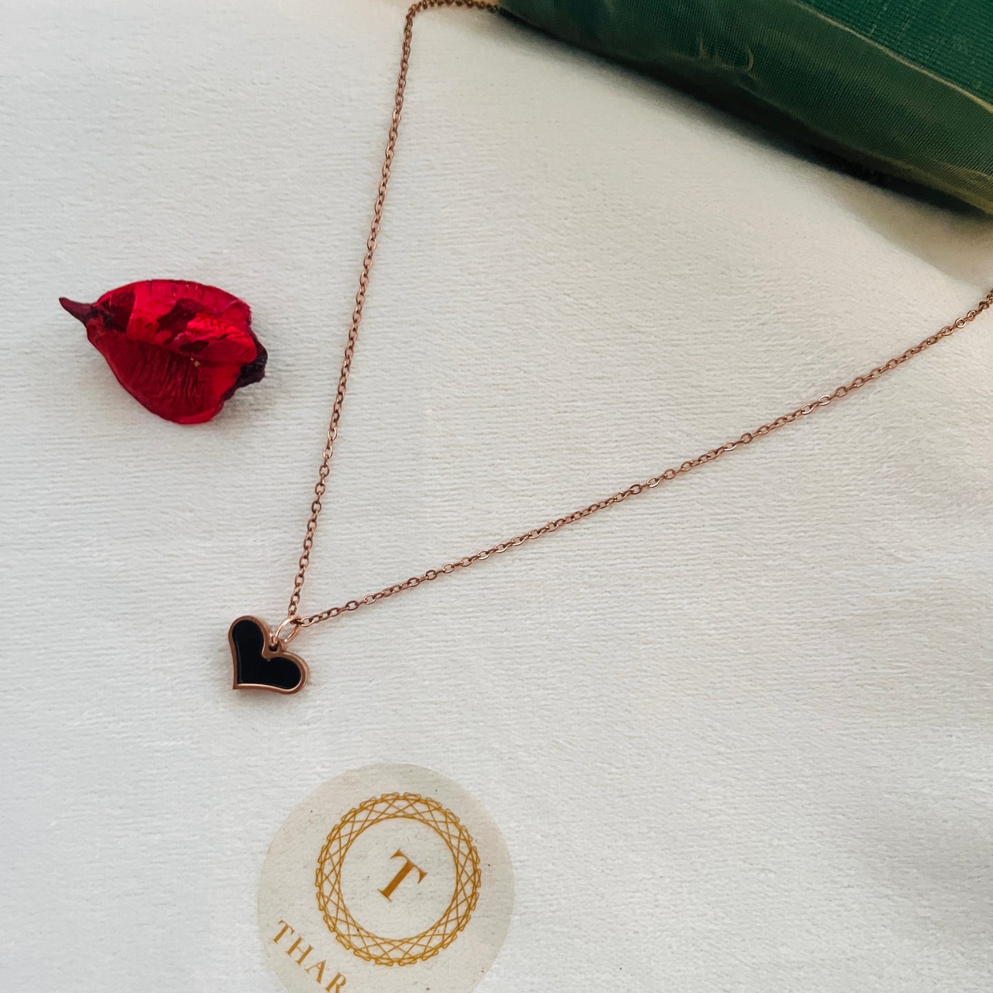 Dual side Pendant RoseGold Chain - Heart 5