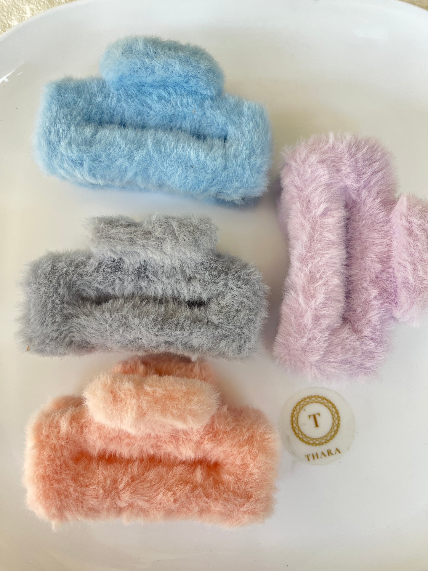 Pastel Shade Fur HairClawClip