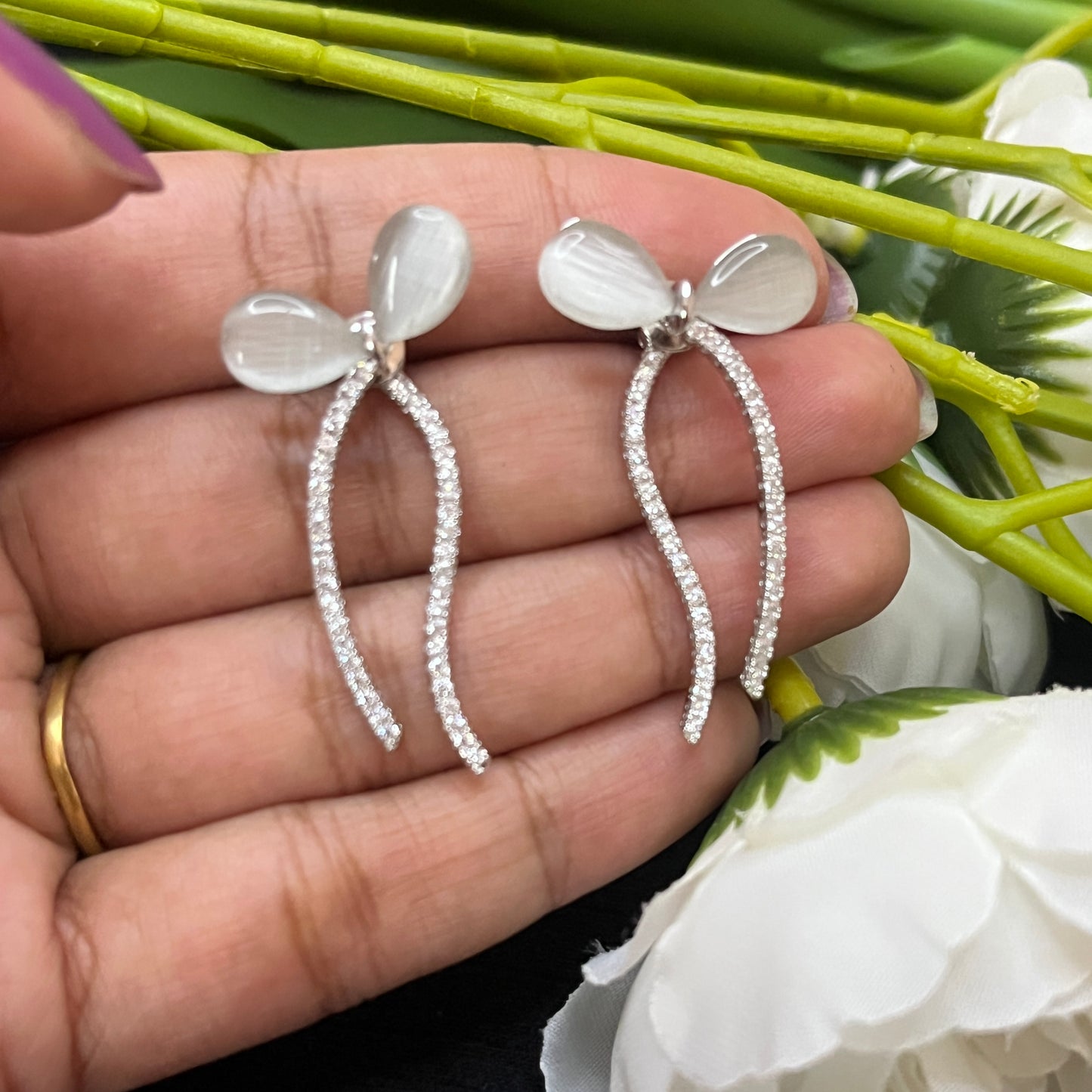 Bow Hanging Earrings