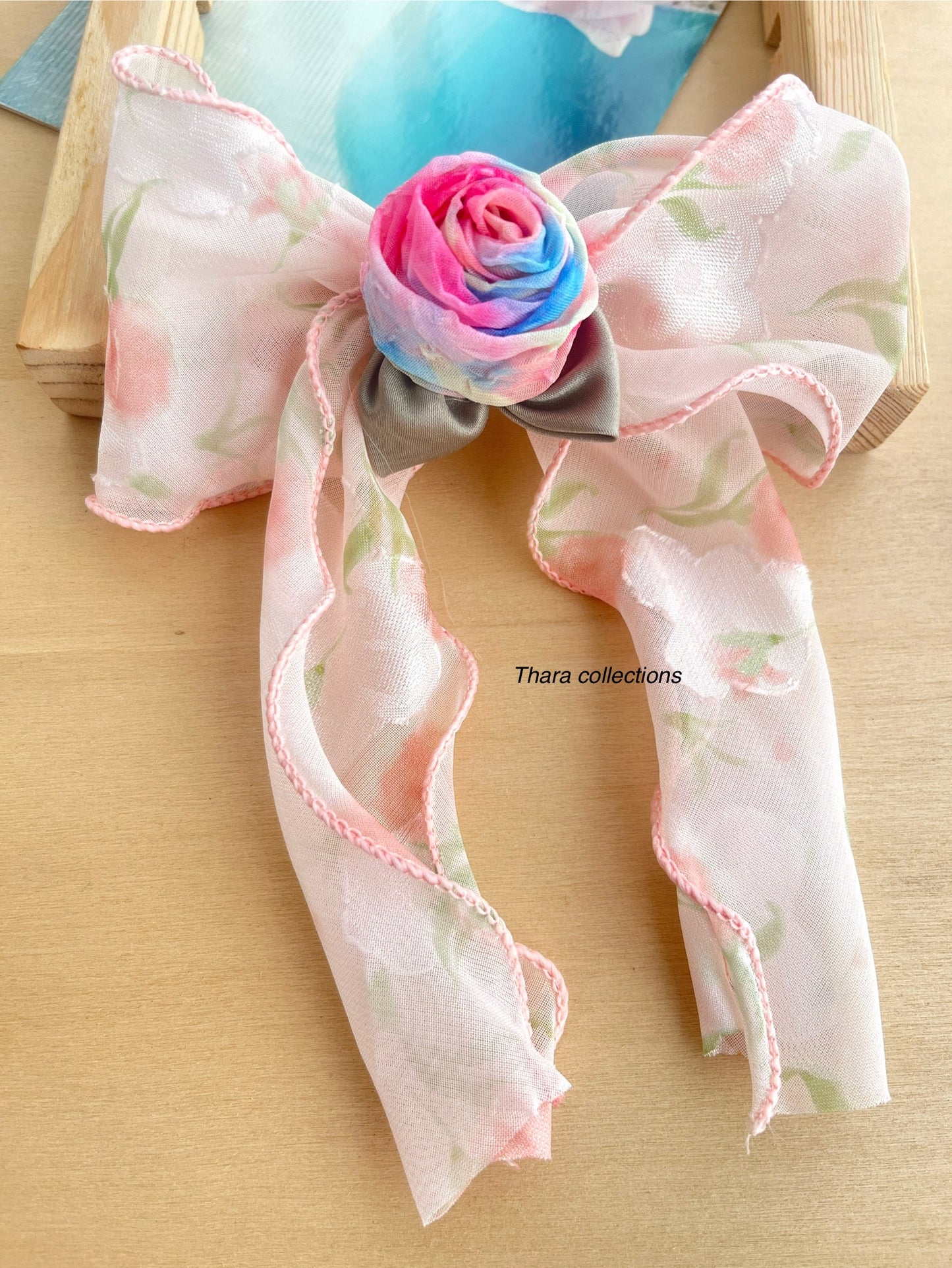 Pastel Garden Bloom Bow Clips – Watercolor Floral Series