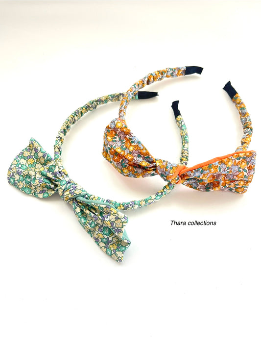 Vintage Floral Bow Hairband Retro Charm in Every Detail