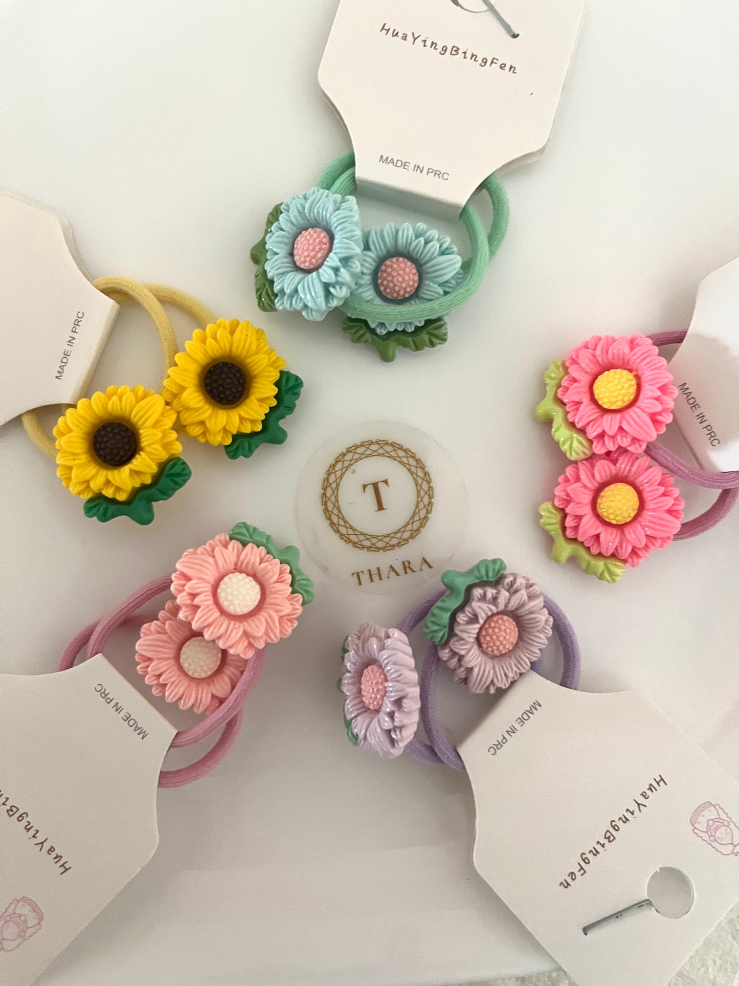 Cute Floral Hair Ties - Set of 2