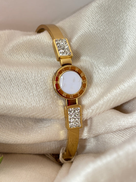 White Watch Type Kada Bracelet