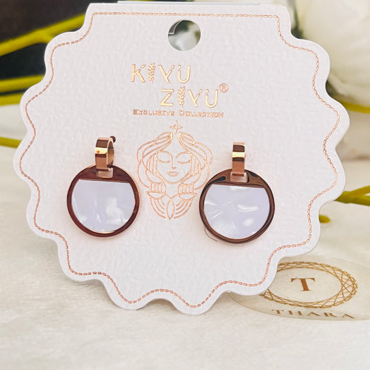 Classic Round Crystal Drop Earrings