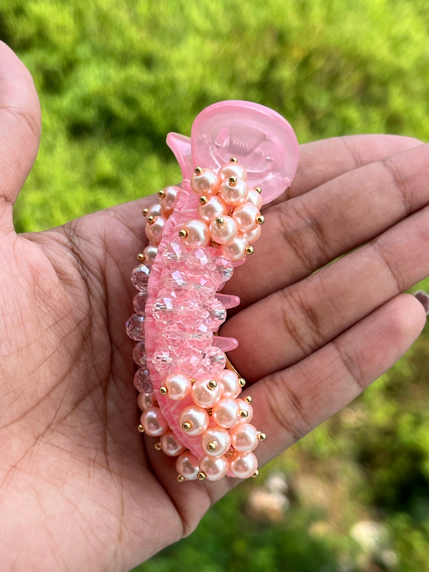 Premium Pearl Beaded Party Banana Clip