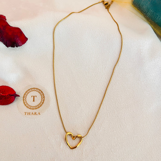 Open Heart Pendant Chain