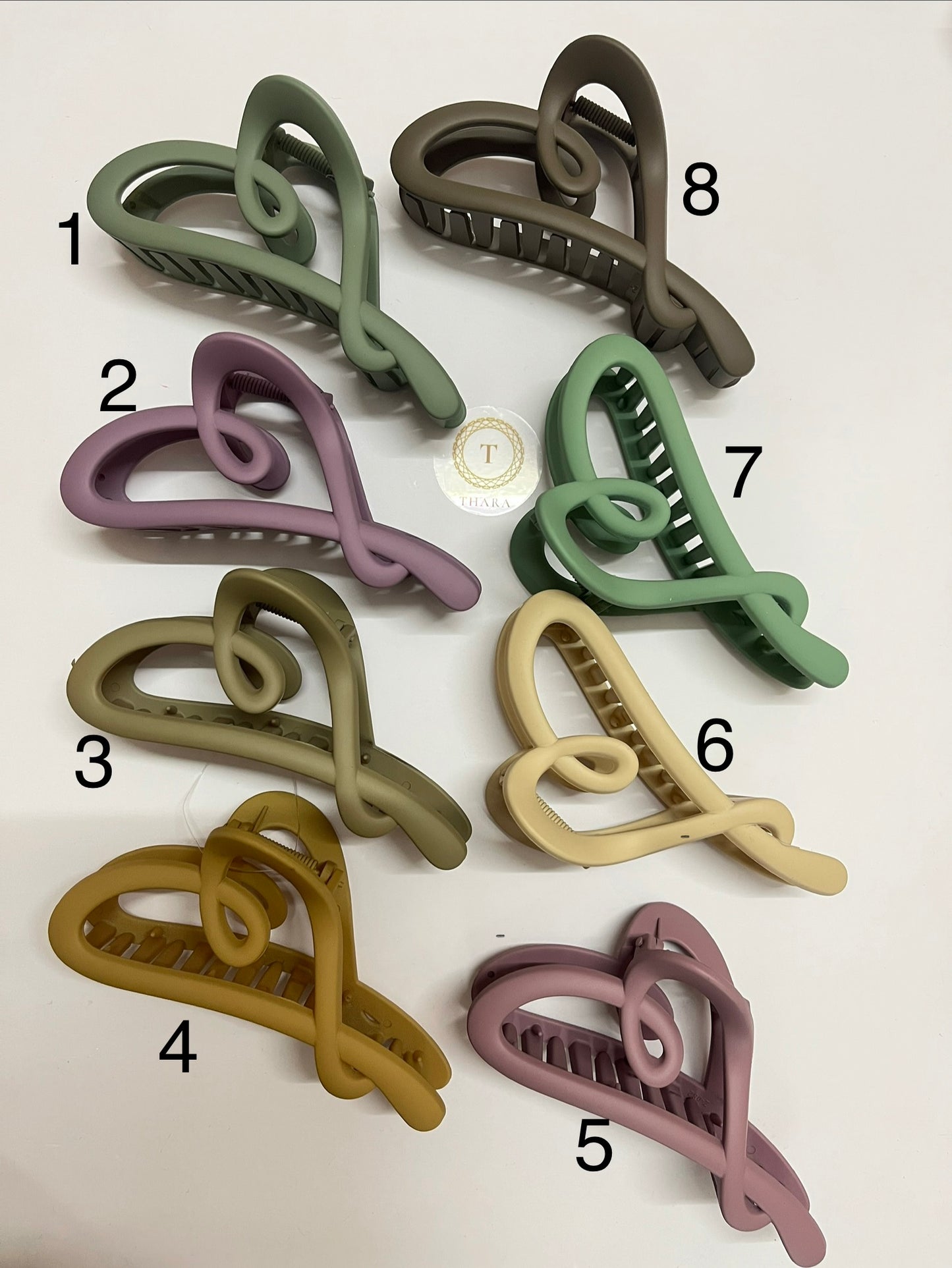 Premium Heart Matte Finish HairClaw