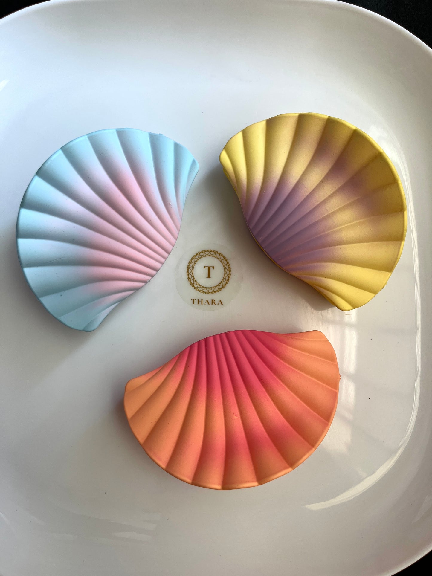 Pastel Seashell Hair Claw Clips – Matte Ocean-Inspired Hair Accessories for Women & Girls