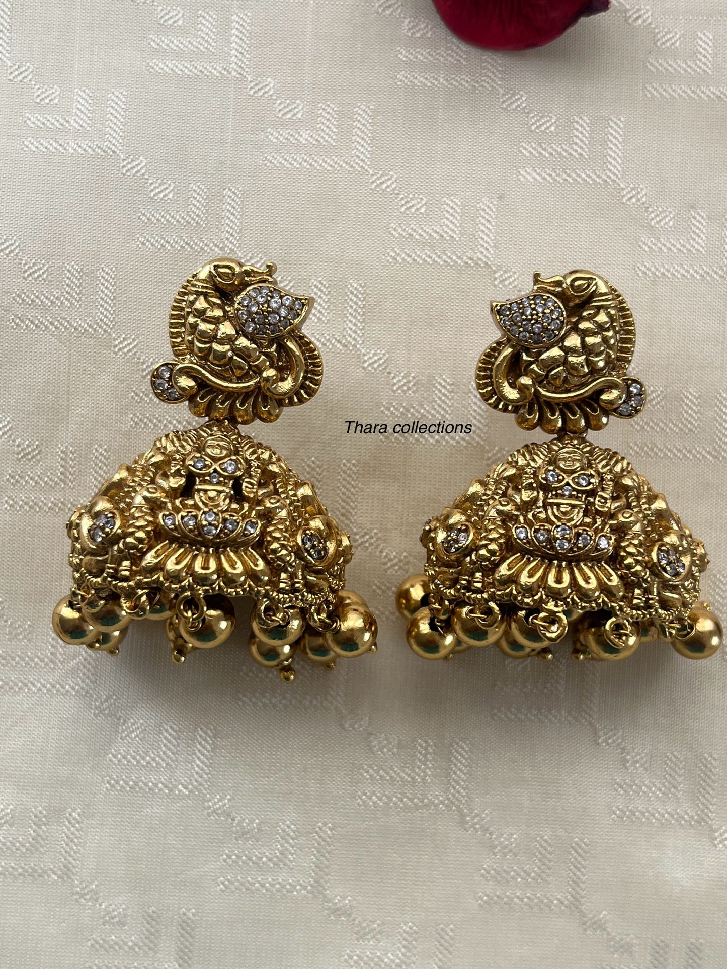 Traditional Goddess Lakshmi Semi Bridal Set – Gold Plated