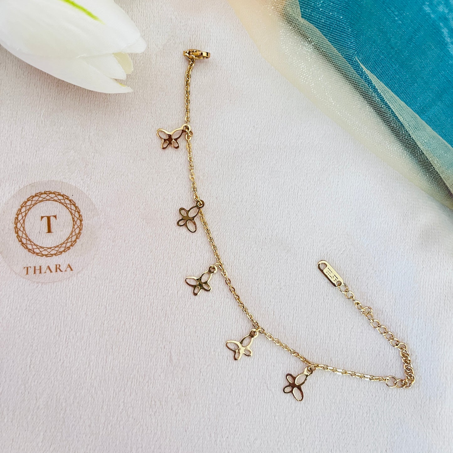 Elegant Butterfly Charm Chain Bracelet