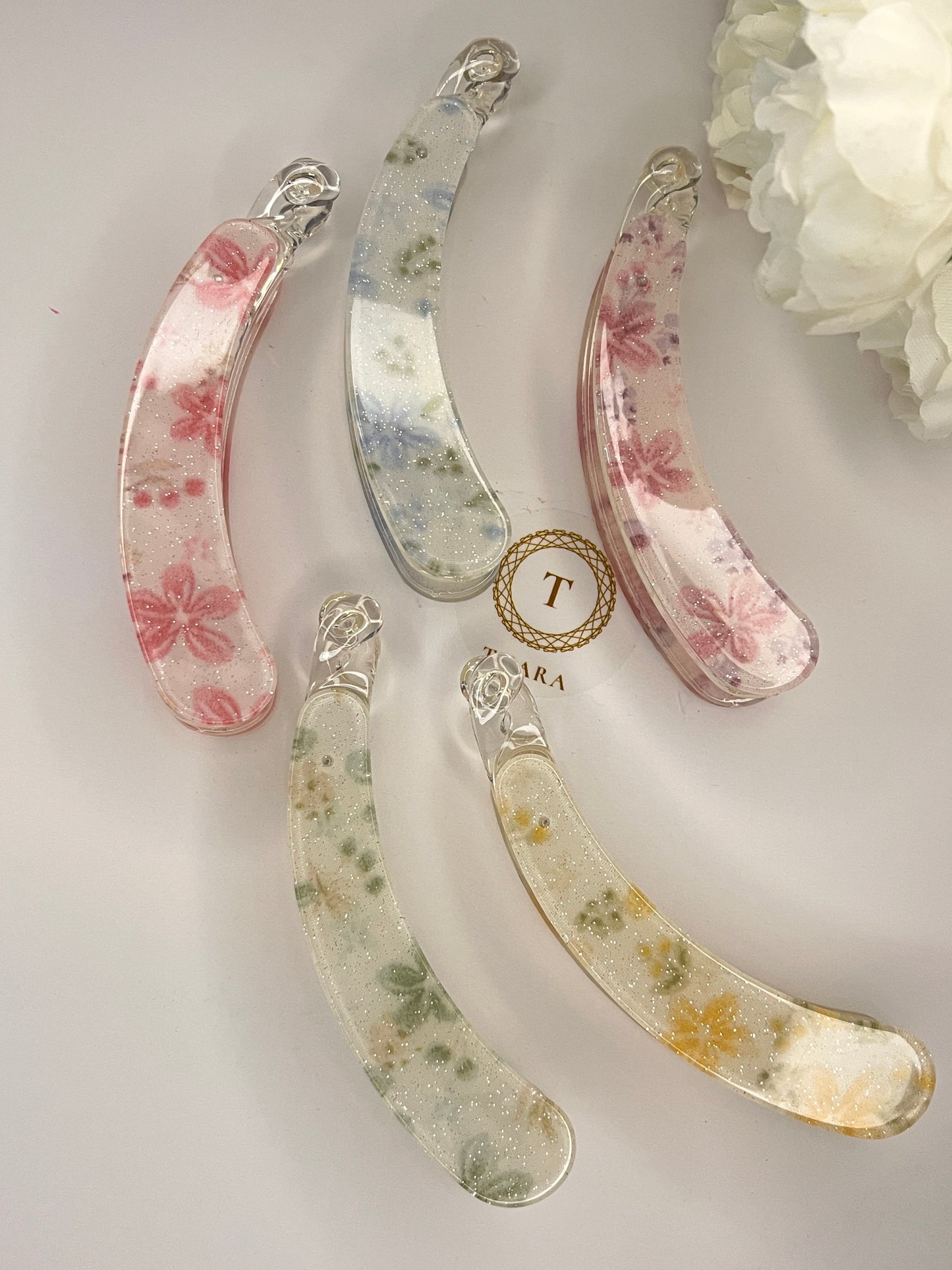 Floral Printed Banana Clip