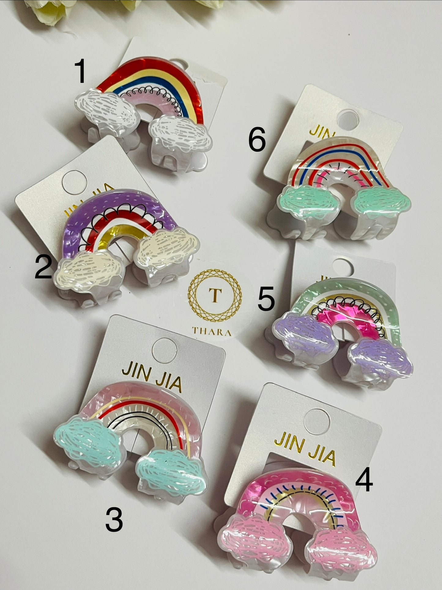 Rainbow Hair Claw Clip