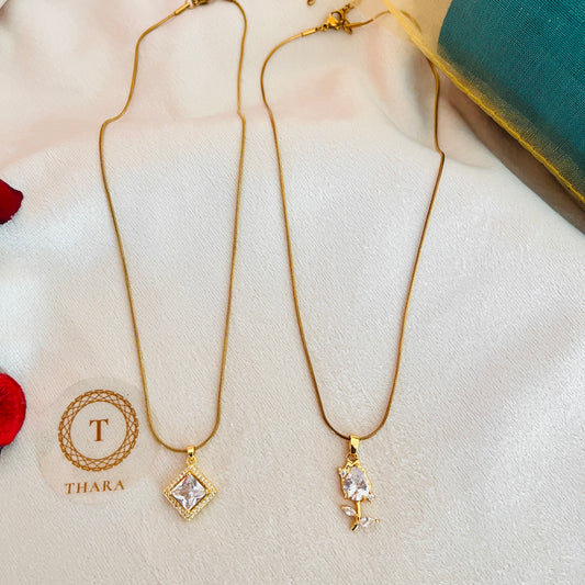 Stunning Tulip / Diamond Shape Pendant Chain