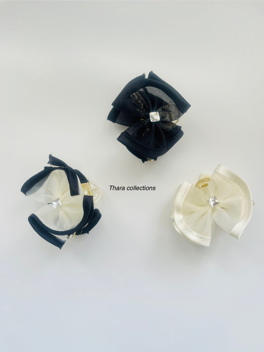 Elegant Dual-Layer Bow Claw Clip – Chic & Stylish Hair Accessory