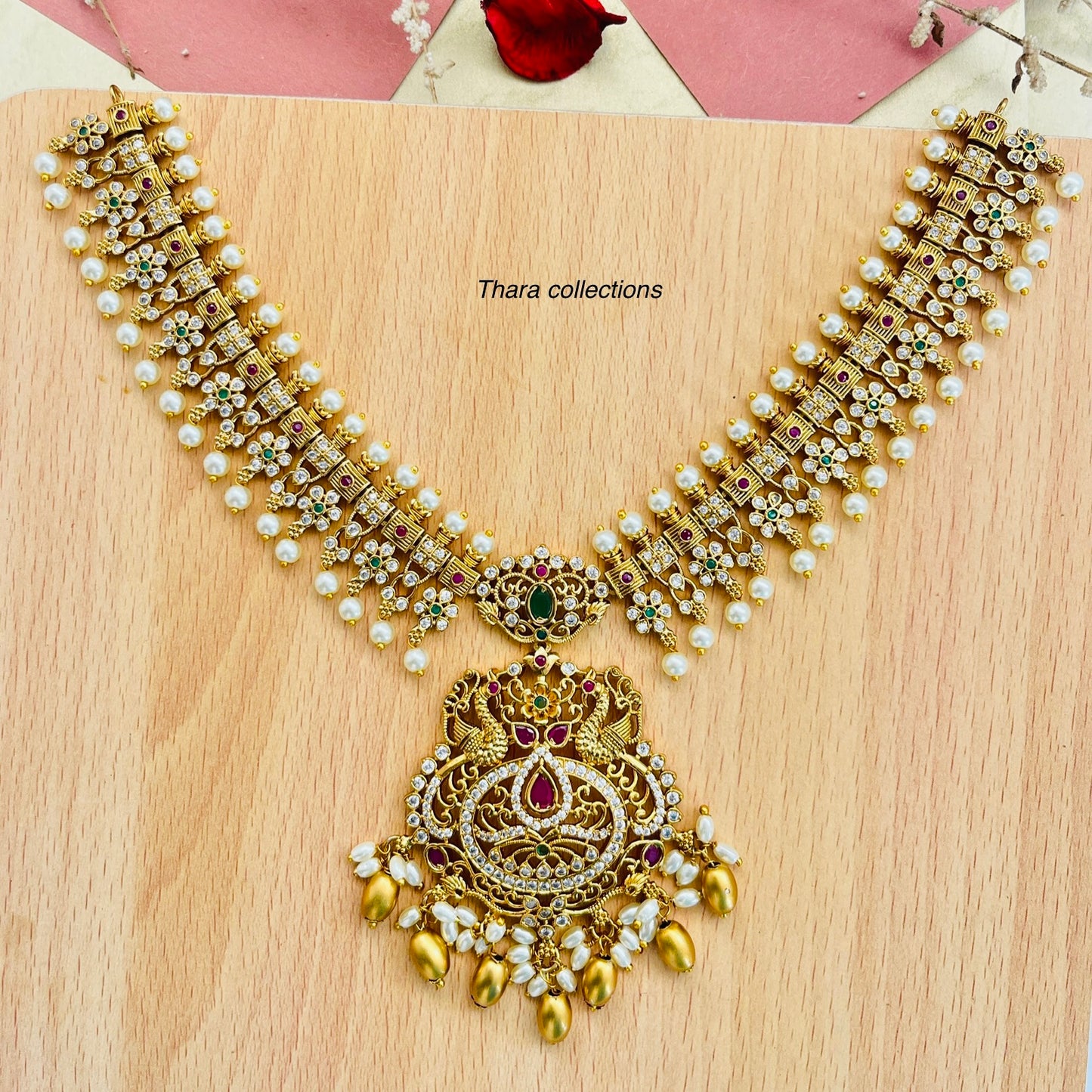 Royal Heritage Pearl Temple Necklace Set