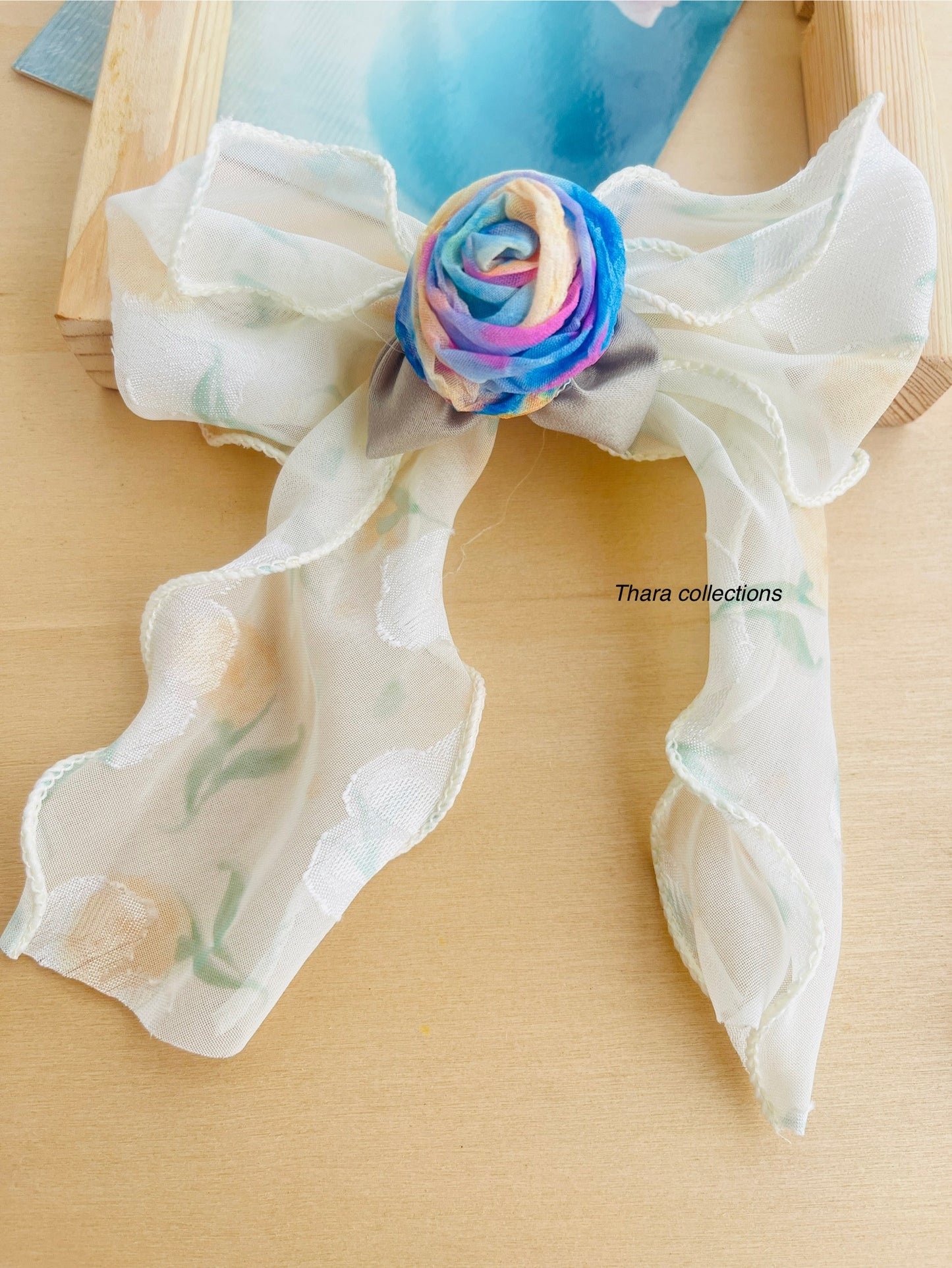 Pastel Garden Bloom Bow Clips – Watercolor Floral Series