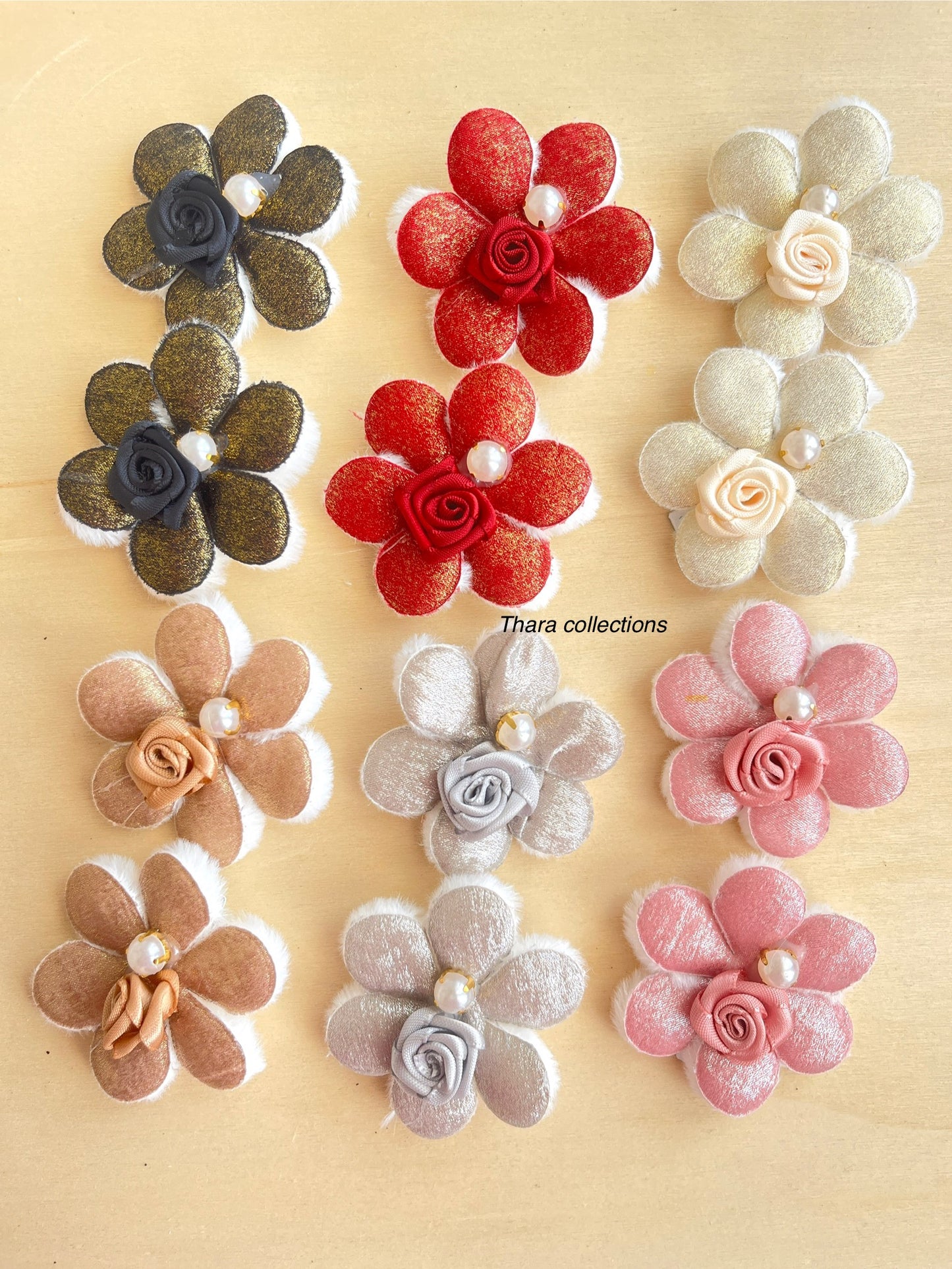 Glitter Bloom Hair Clips - Set of 2