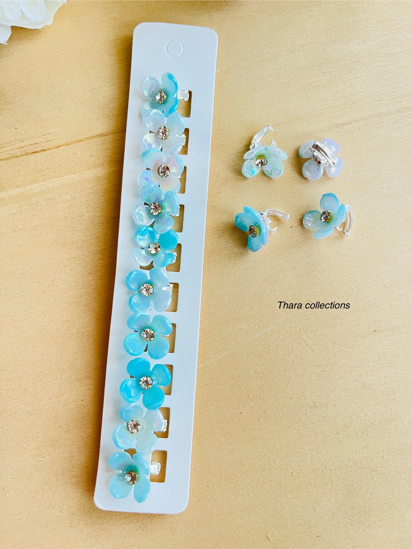 Glossy Blossom Mini Hair buckle Clips – Set of 10