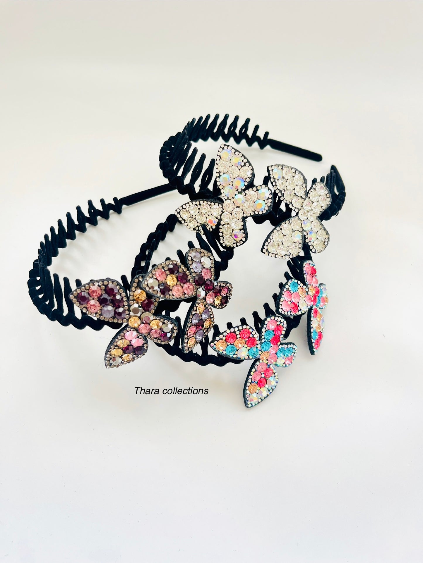 Sparkling Butterfly Rhinestone Comb-style Hairband