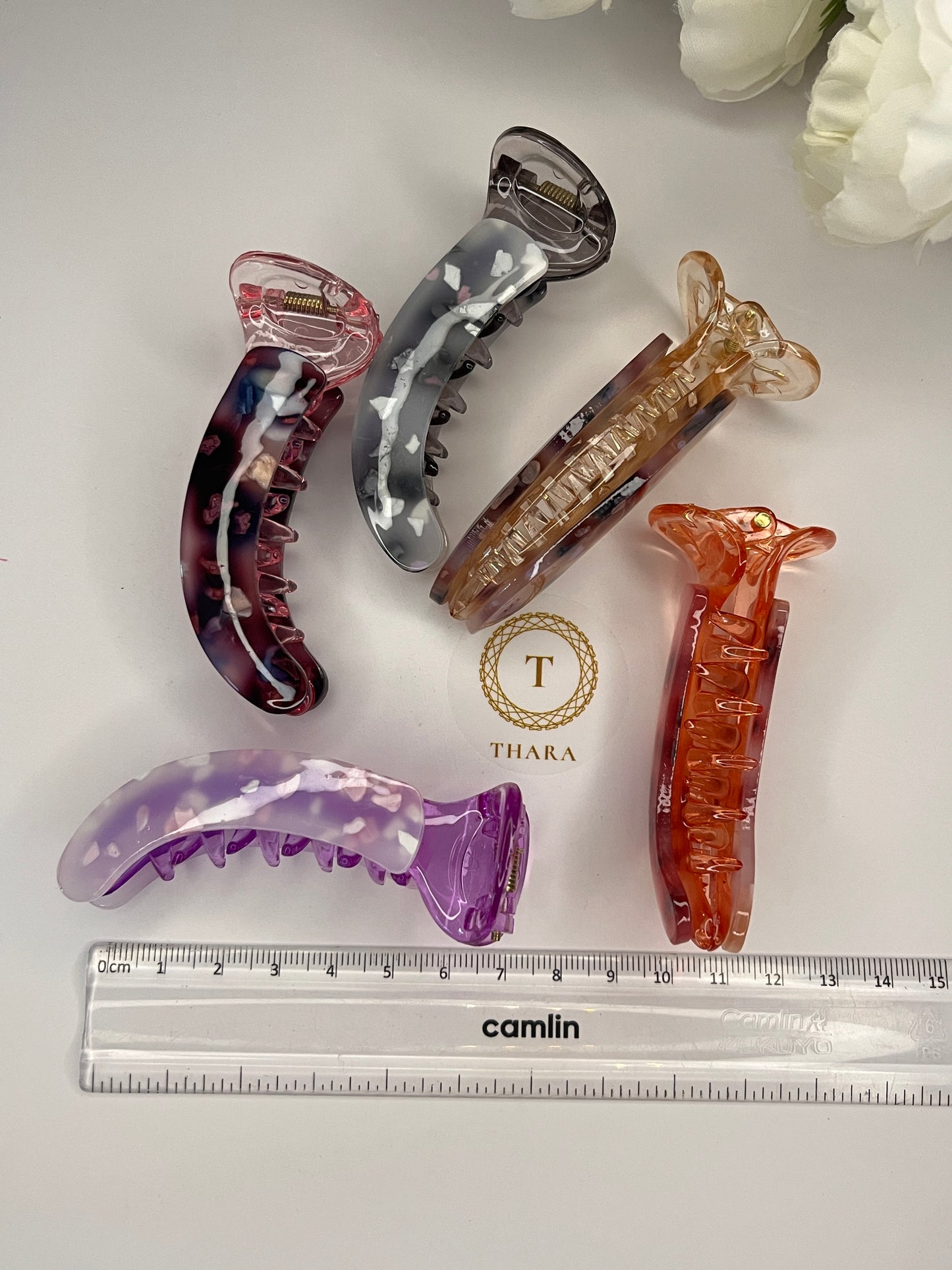 Marble glaze Banana HairClip