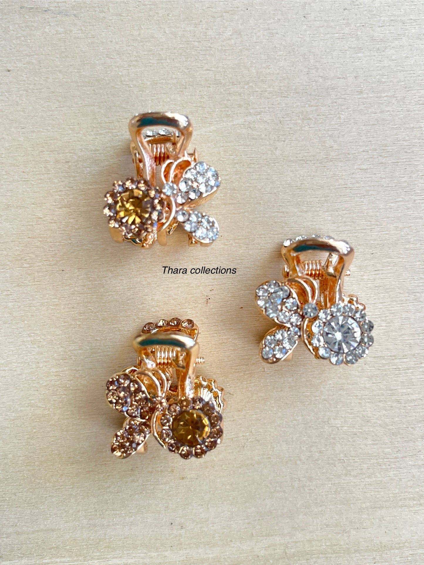 Elegant Mini Hair Claw Set – Evil Eye, Heart & Butterfly Designs