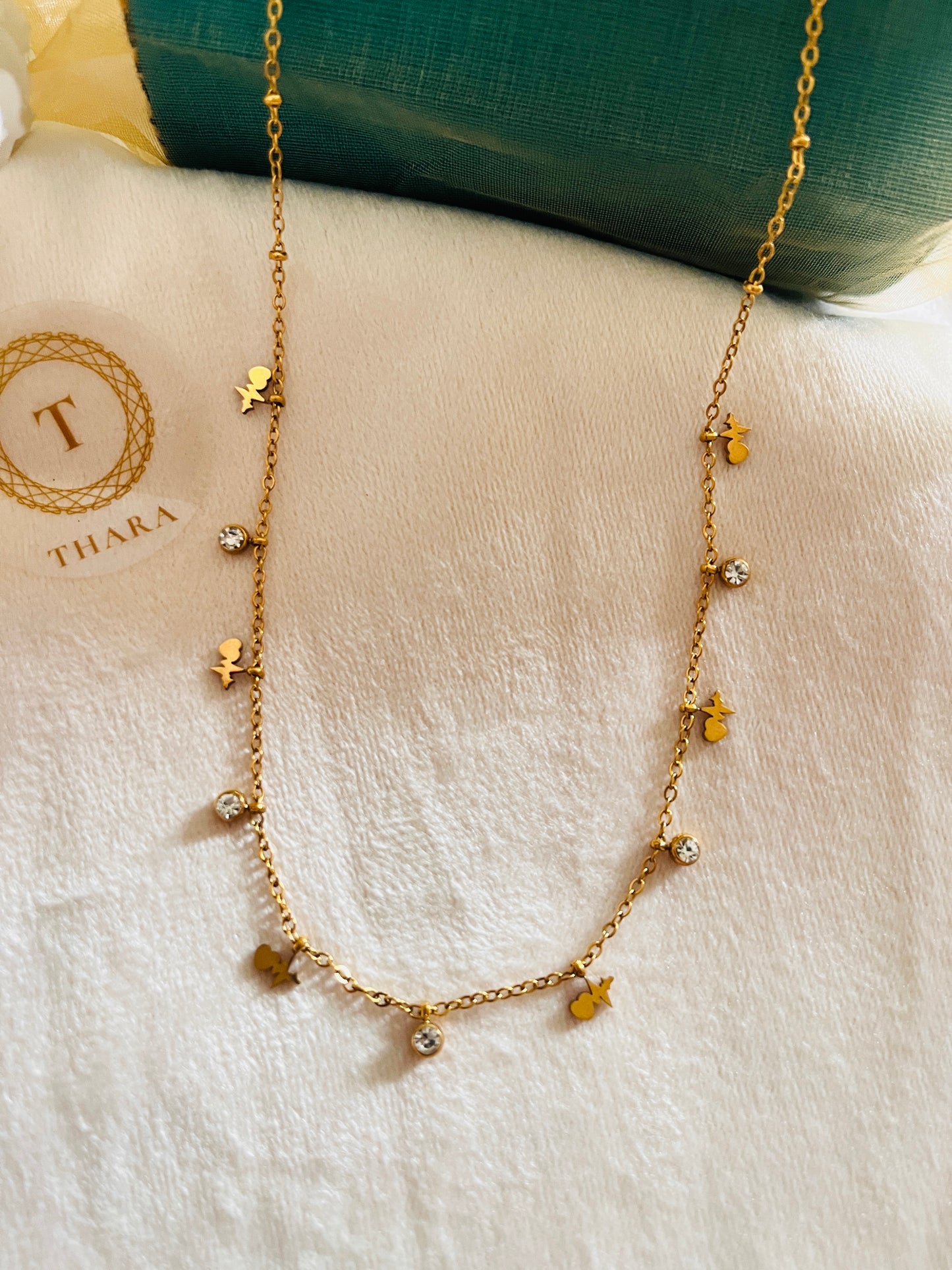 Antitarnish Heartrate charms Necklace
