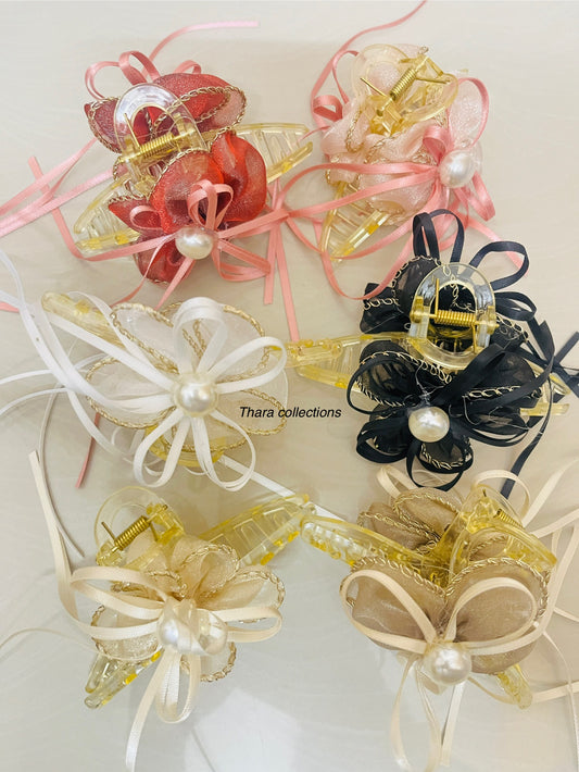 Flower Hair Claw clip