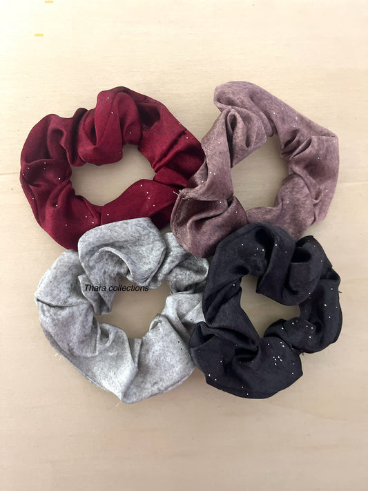 Shimmer Velvet Scrunchies