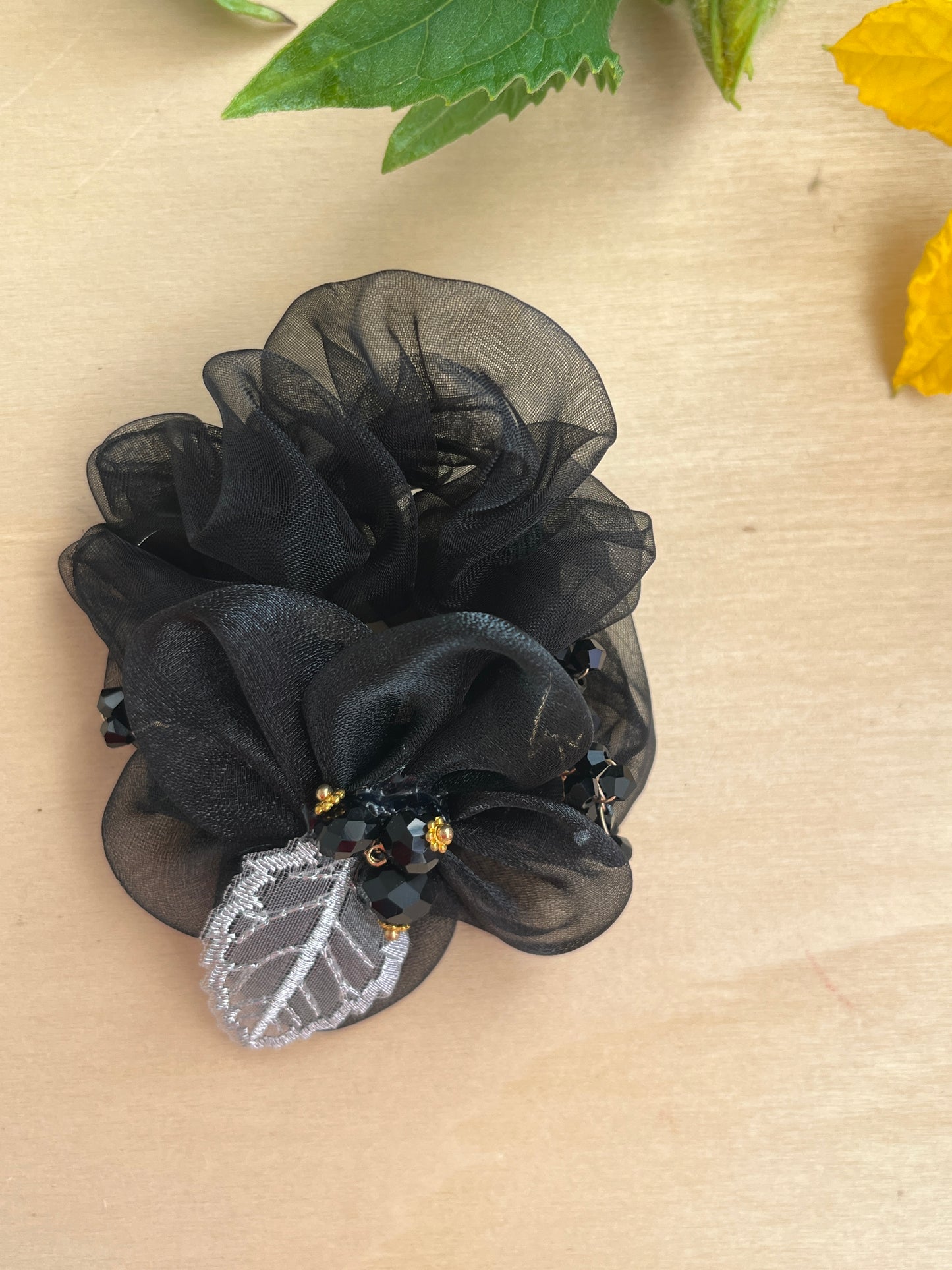 Floral Satin Scrunchies