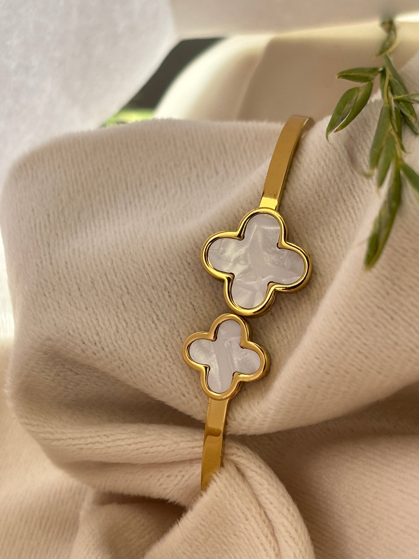 Dual Clove white Kada Bracelet