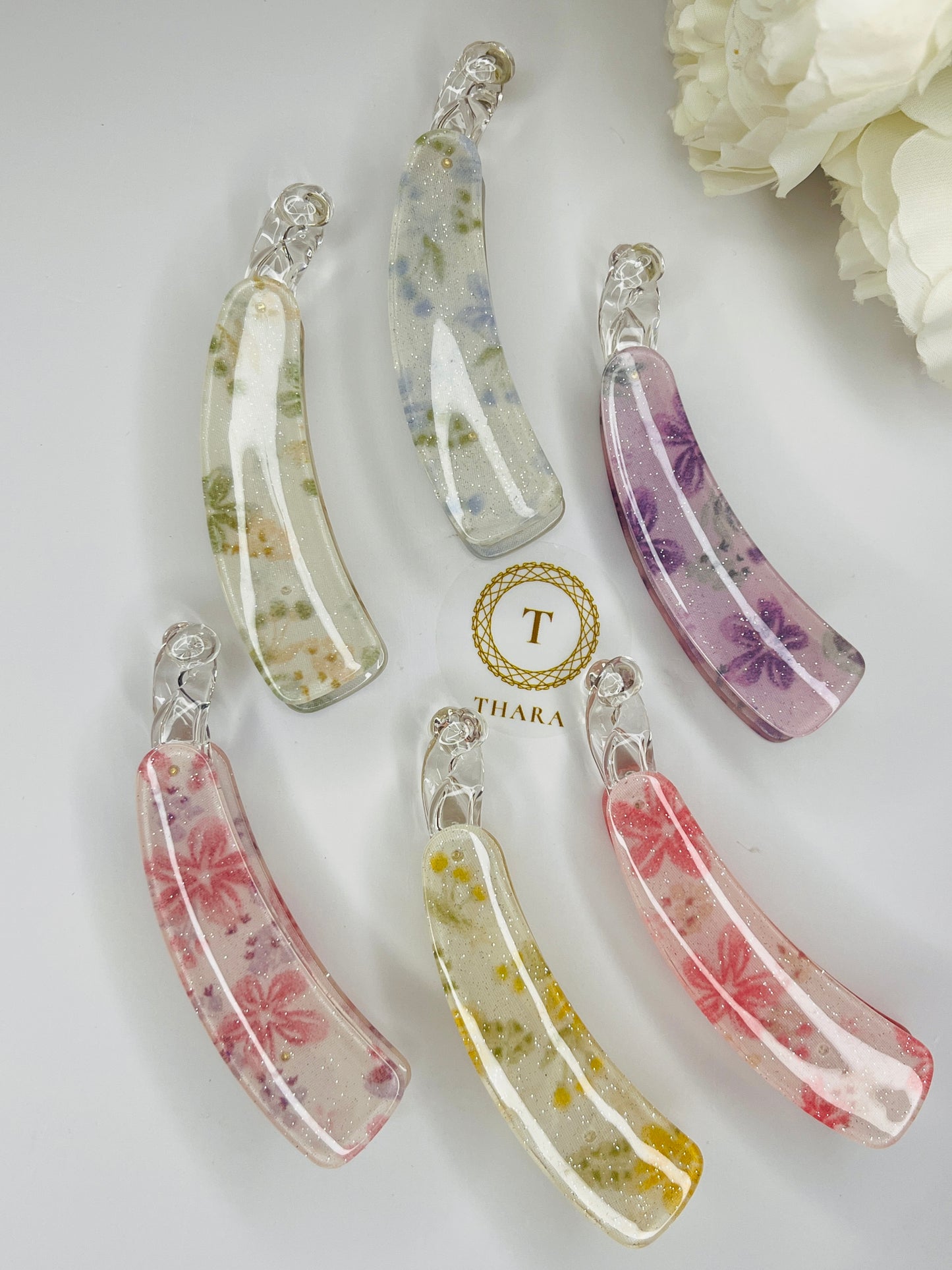 Floral Printed Banana Lock clip