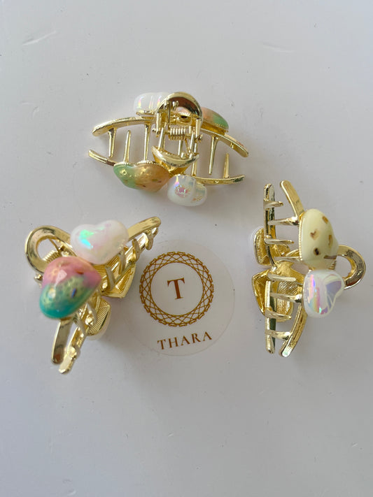 Zaya - Dual heart Design HairClaw