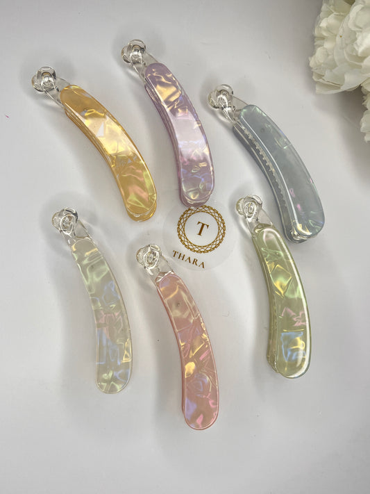 Glossy Party Lock Banana HairClip