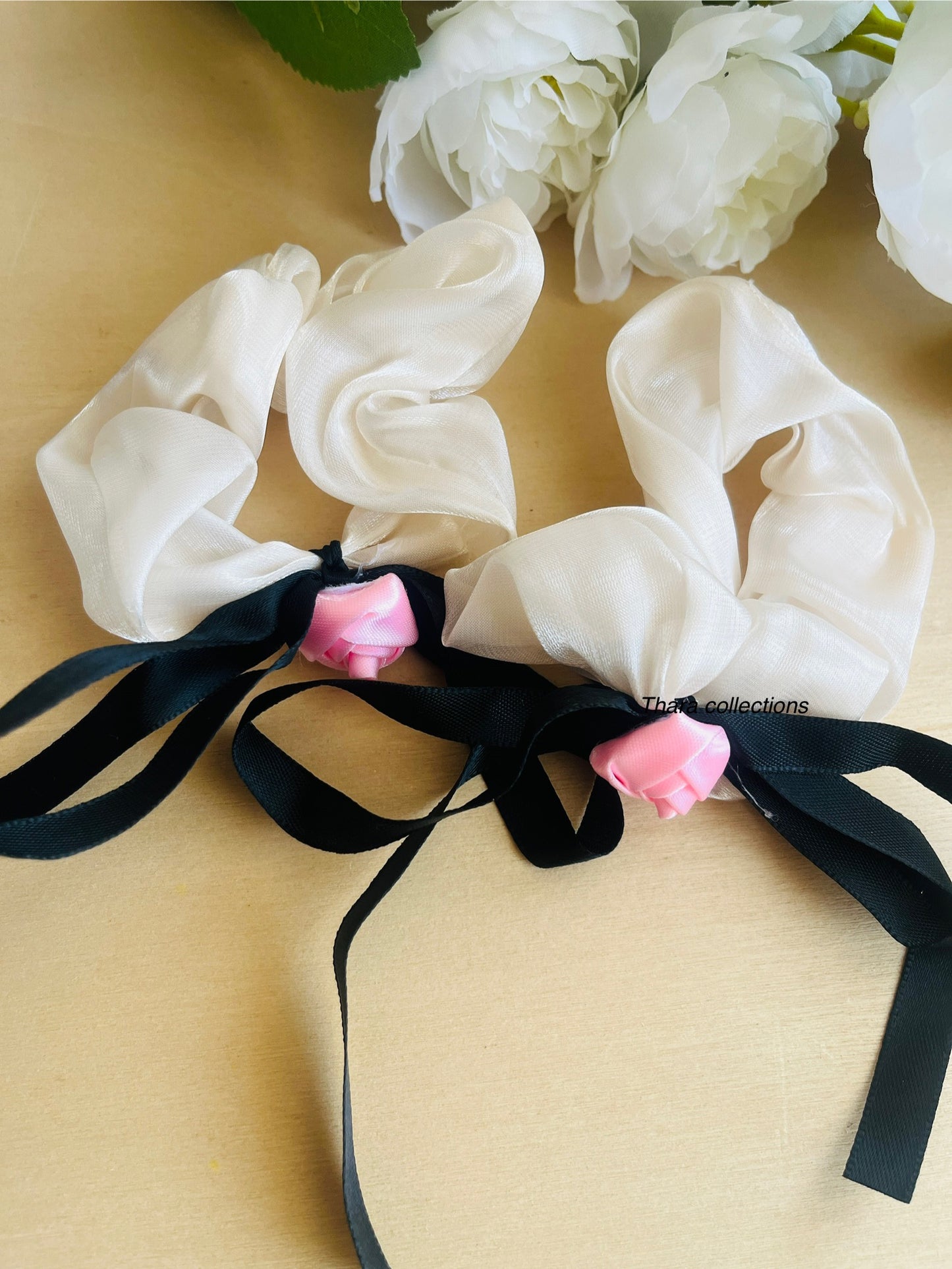 Rosebud Bow Hanging Scrunchie