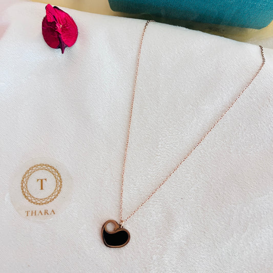 Kiyu Ziyu Heart Pendant Rose Gold Chain - Exclusive Collection