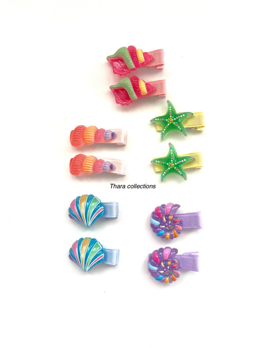 Ocean Charm Hair Clips - Set of 2
