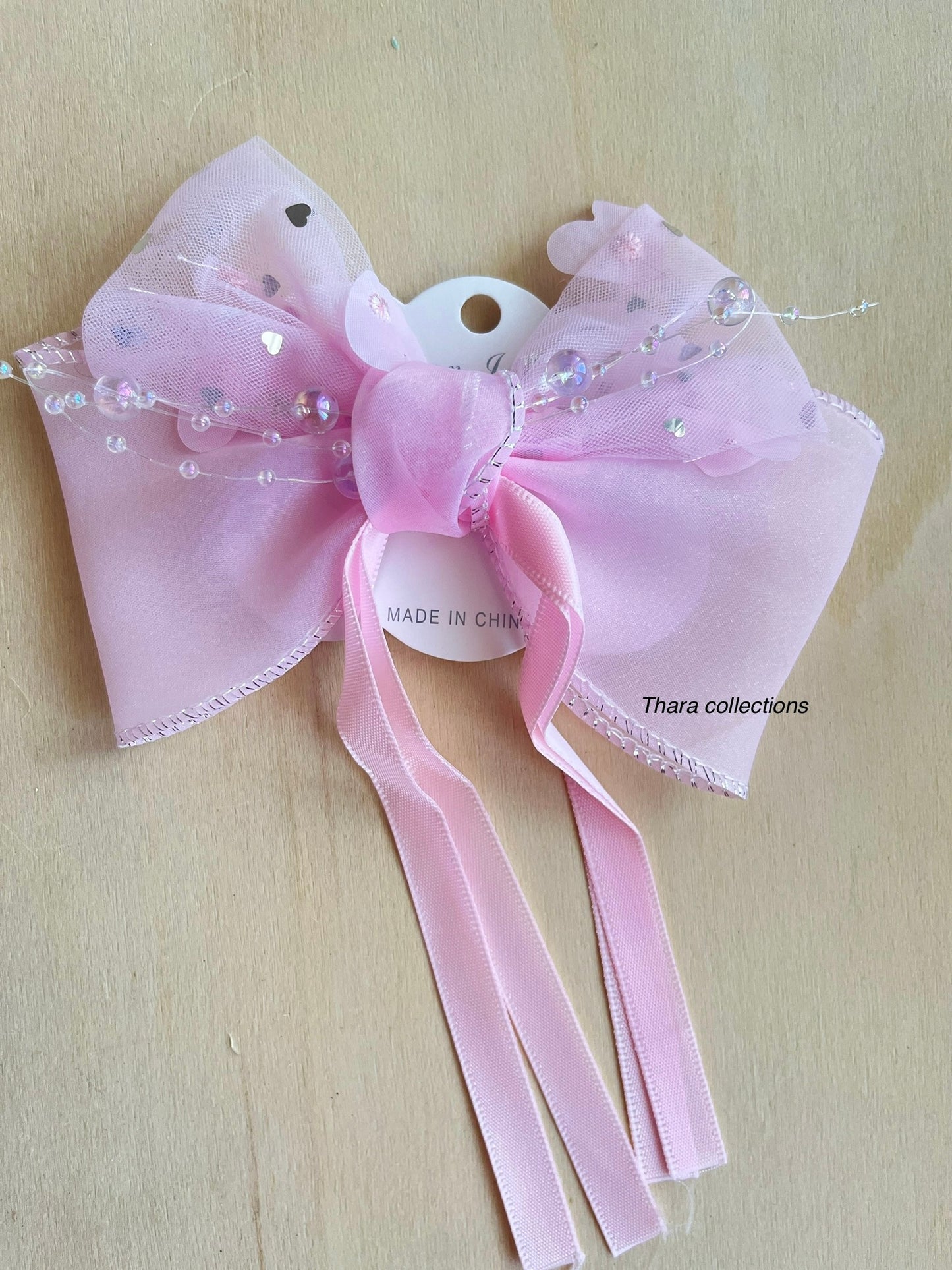 Elegant Bow Pearl Accent Hair Clip