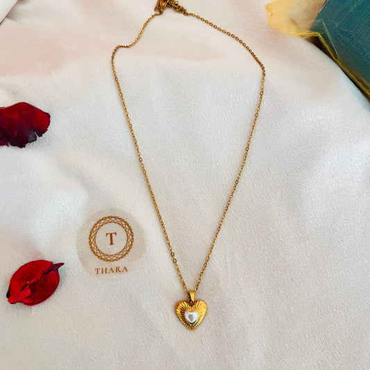 Pearl Heart Pendant Chain