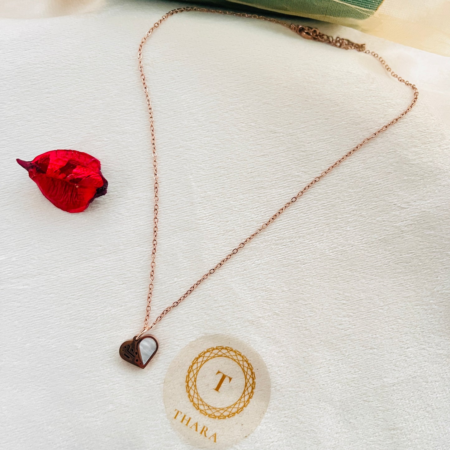 Dual side Pendant RoseGold Chain - Heart 2