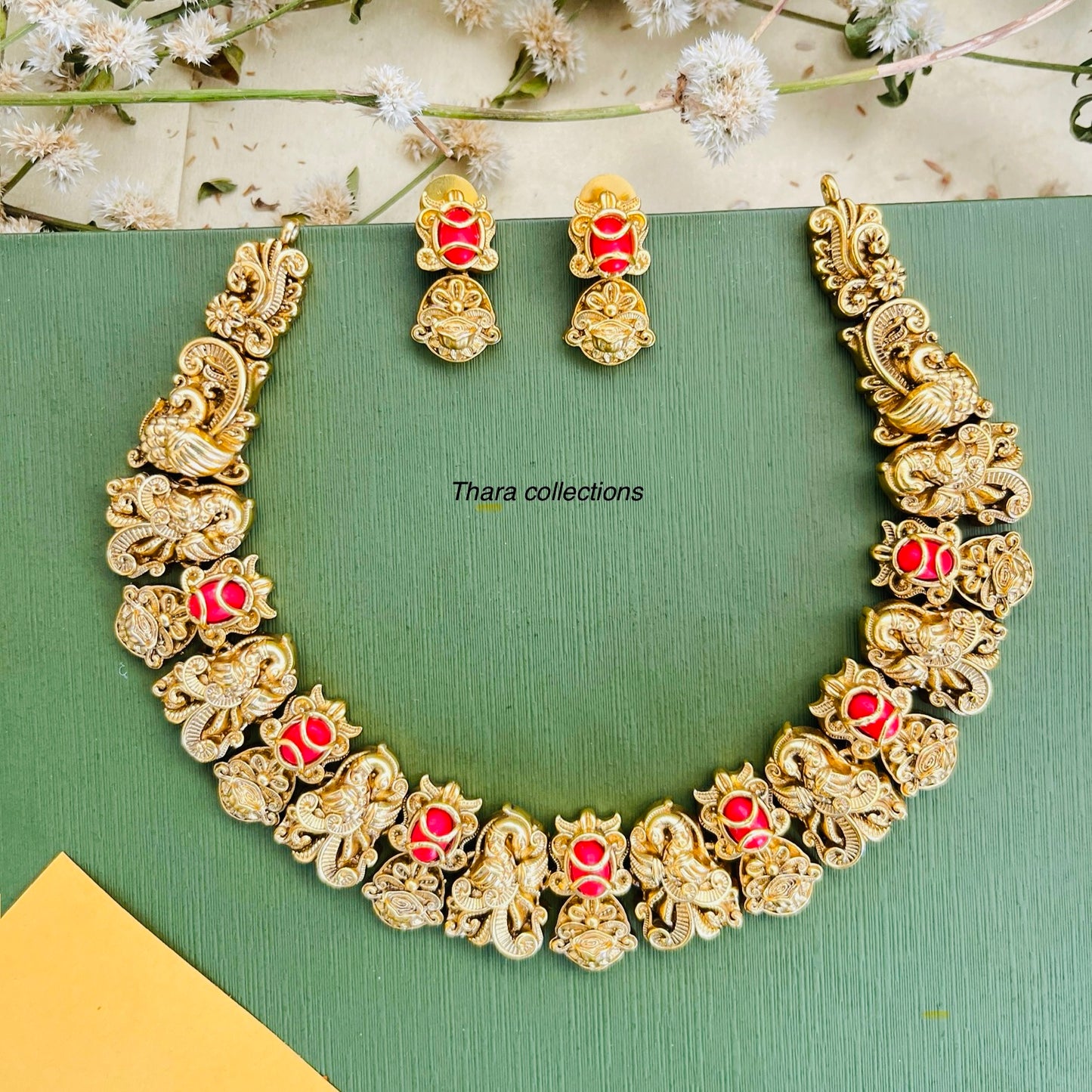 Exquisite Lakshmi Temple Choker Set with Earrings