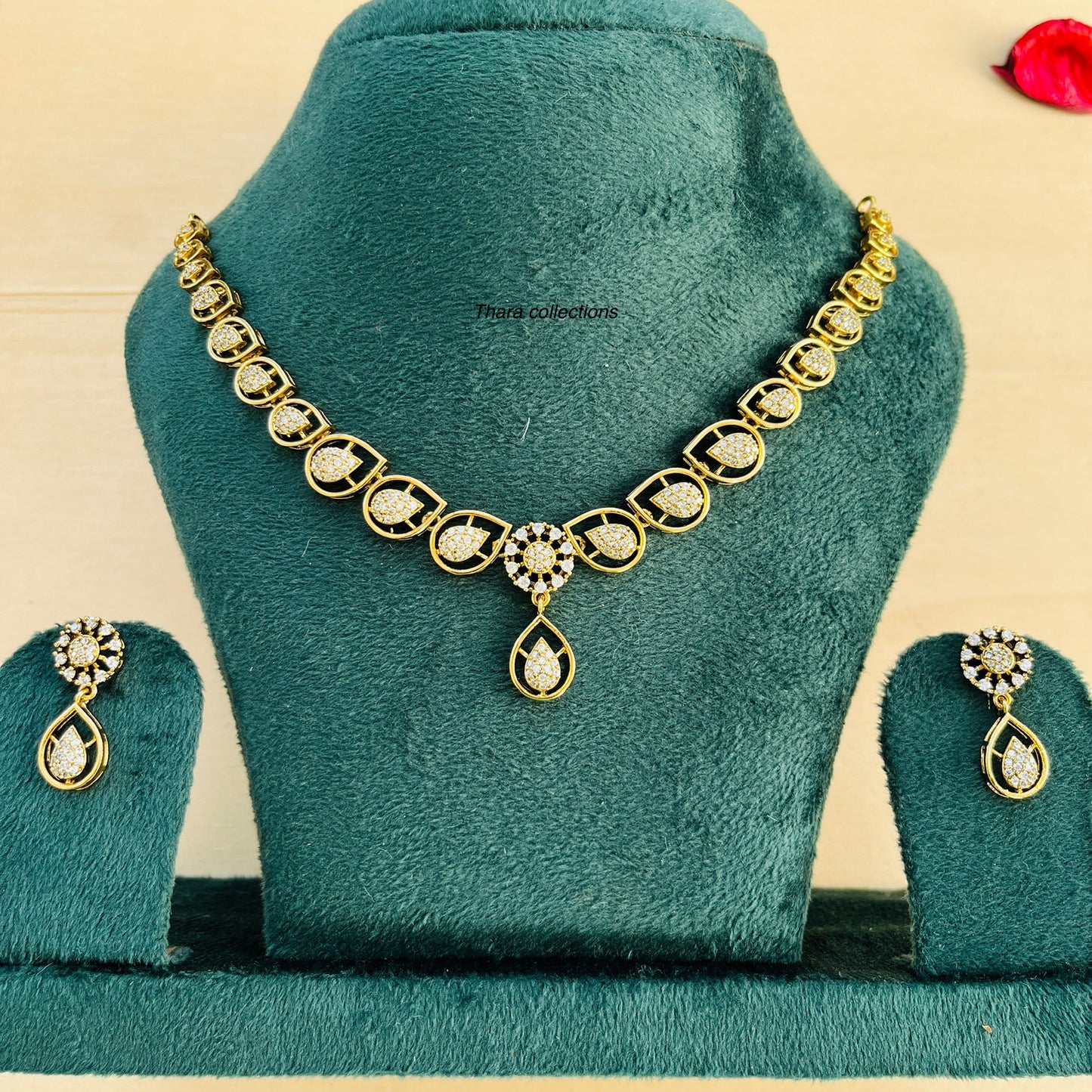 Radiant Teardrop Elegance Necklace Set