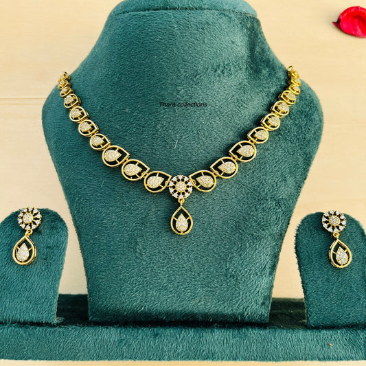 Radiant Teardrop Elegance Necklace Set