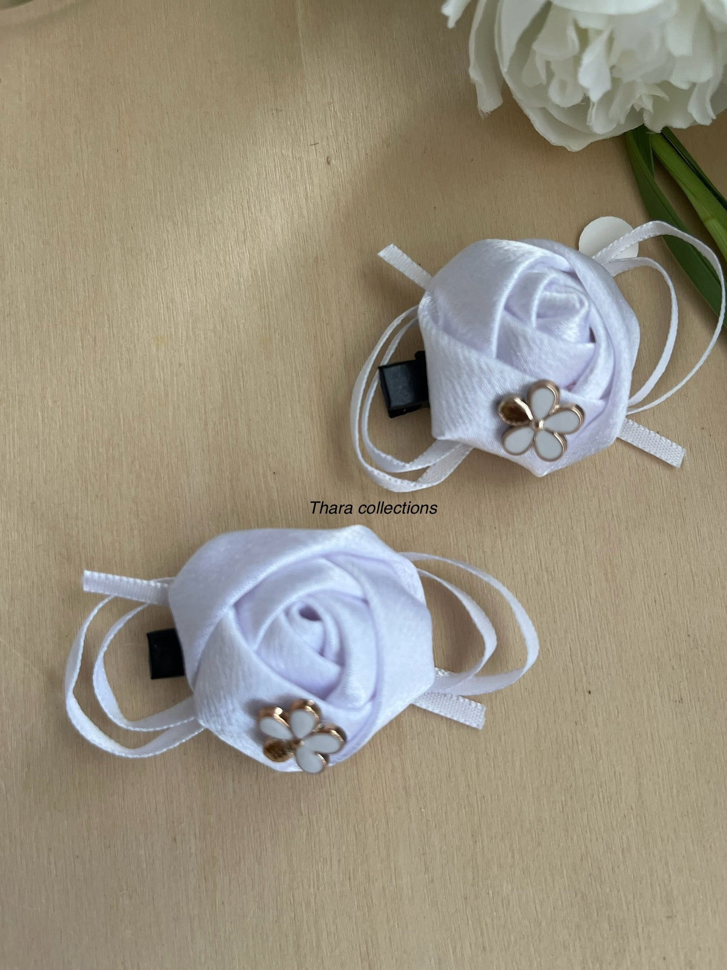 Floral Rose Alligator Clip