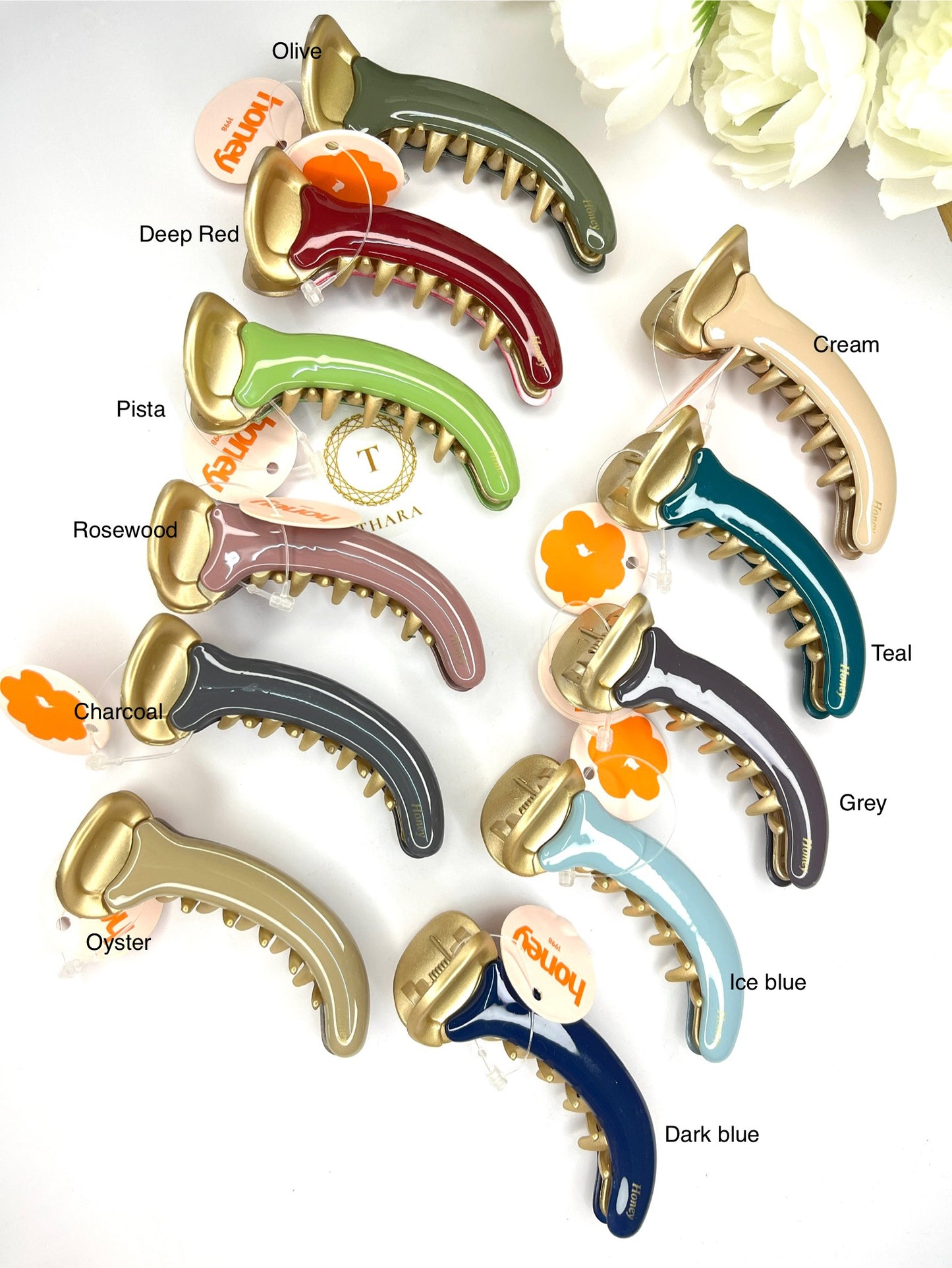 Premium Shiny Banana Clips - Honey Brand