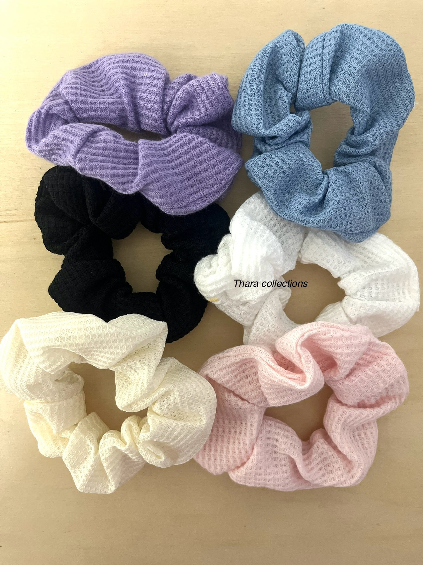 Soft Waffle Textured Scrunchies
