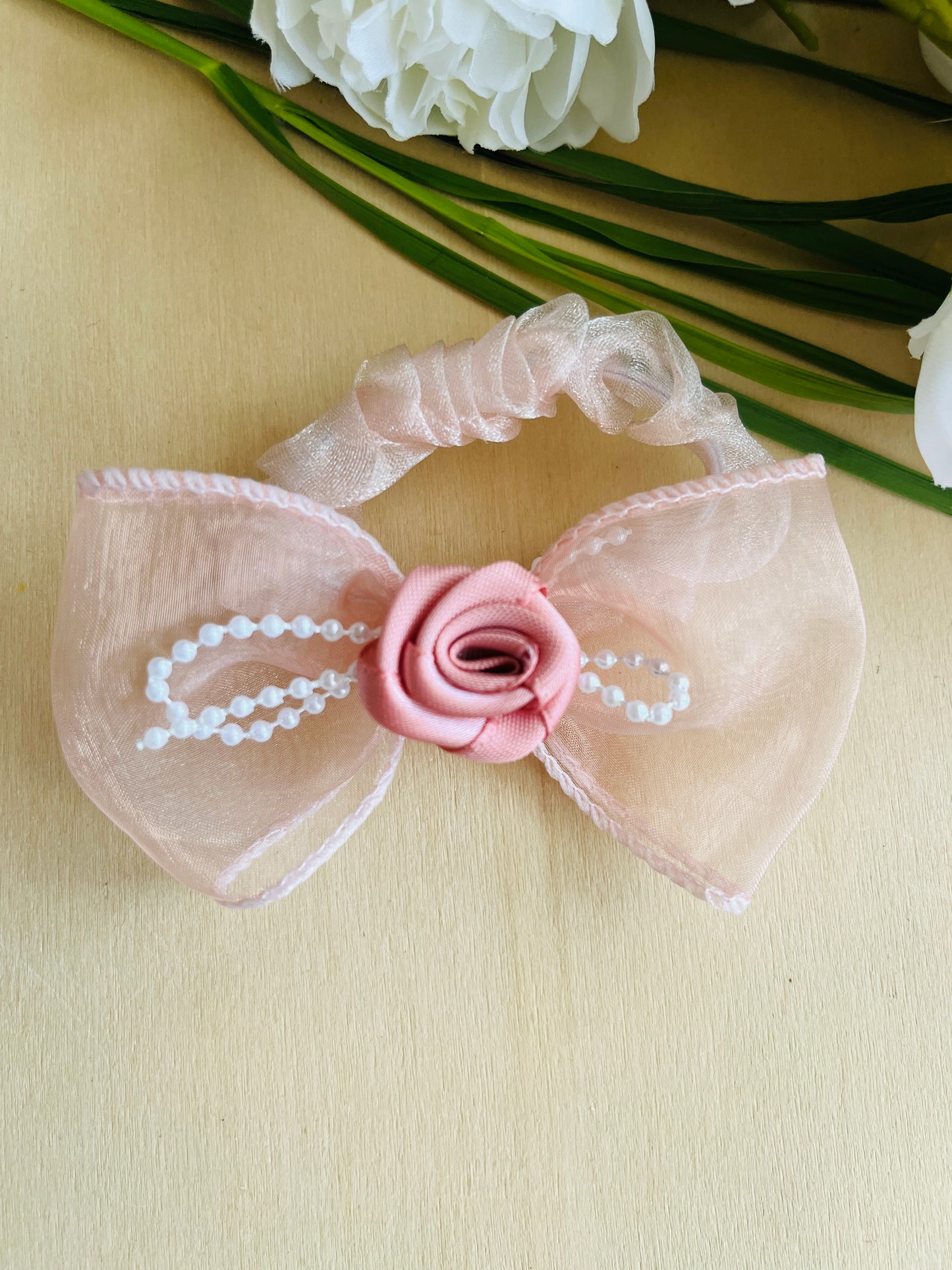 Budrose Pearl bow Scrunchie