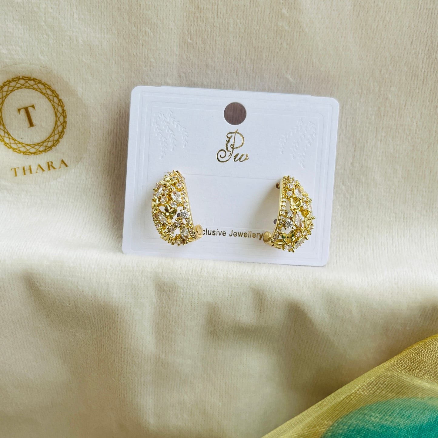 Classic Gold Textured Statement Studs