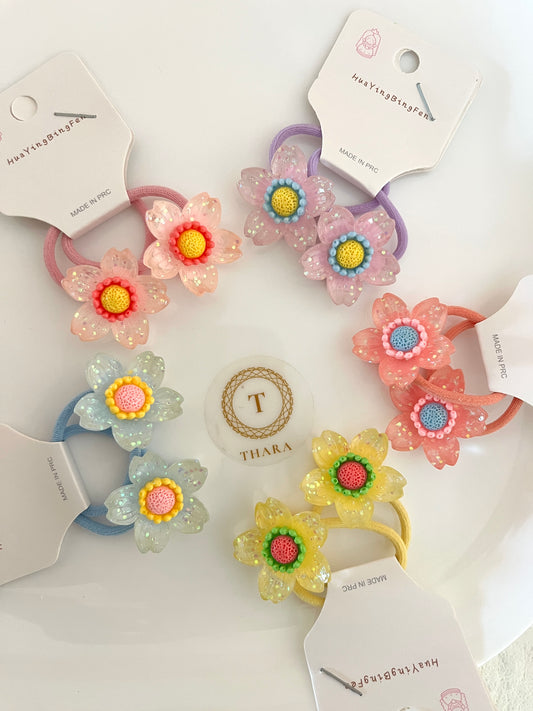 Blossom Hair Ties - Set of 2