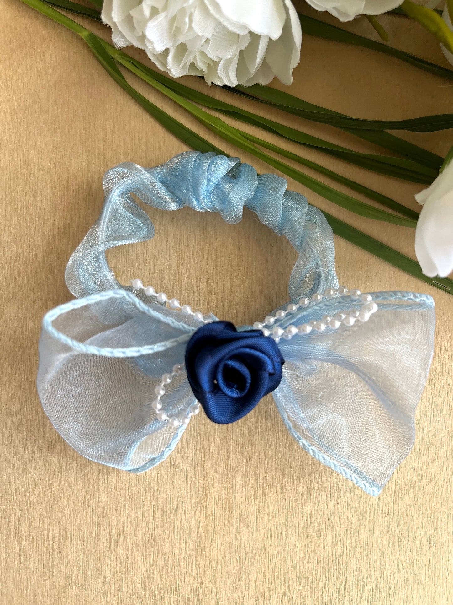 Budrose Pearl bow Scrunchie
