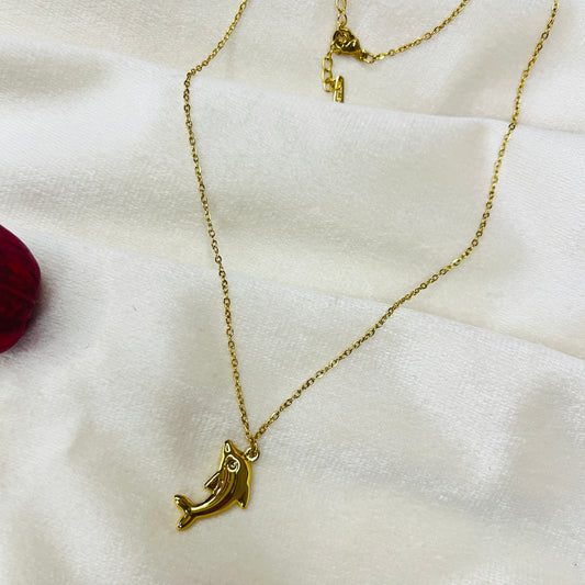 Antitarnish Dolphin Pendant Chain